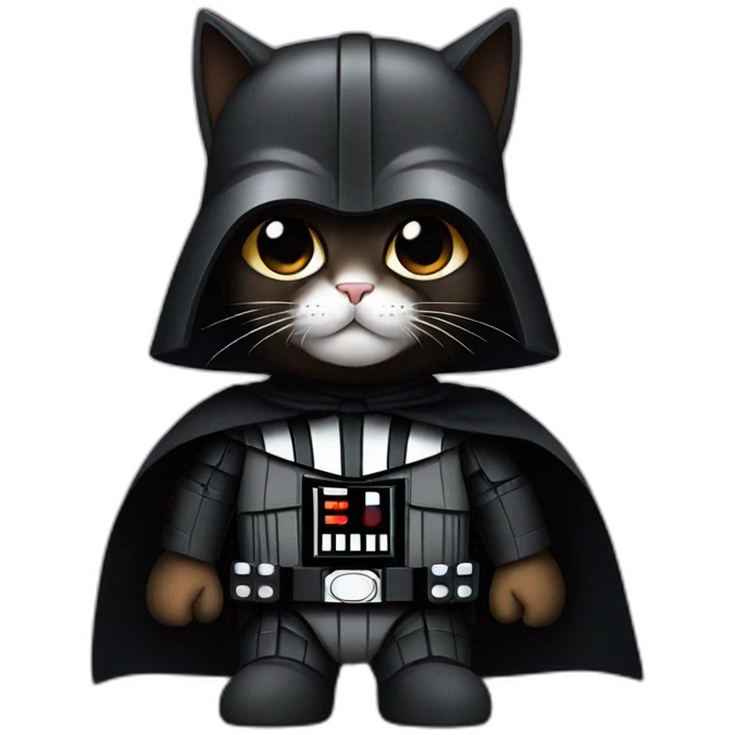cat in a darth vader costume emoji