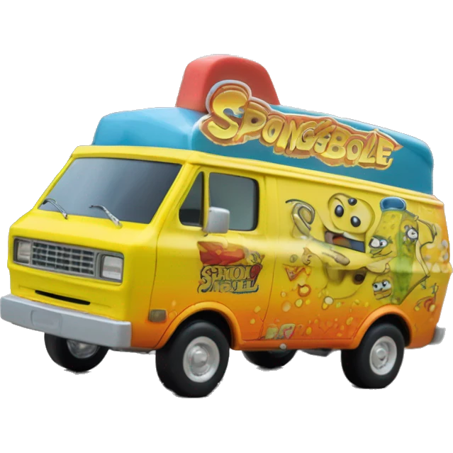 Hot wheel Premium SpongeBob 1985 Chevy Astro delivery van  emoji