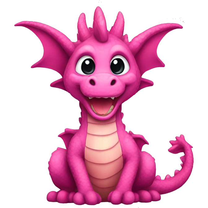 a pink fluffy dragon emoji