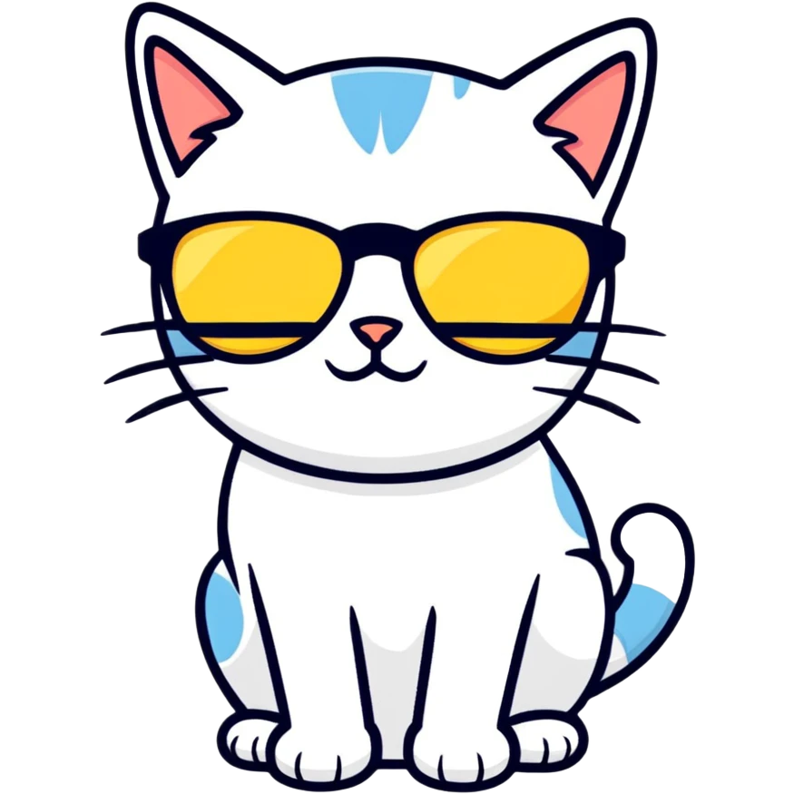 Cat with sunglasses emoji