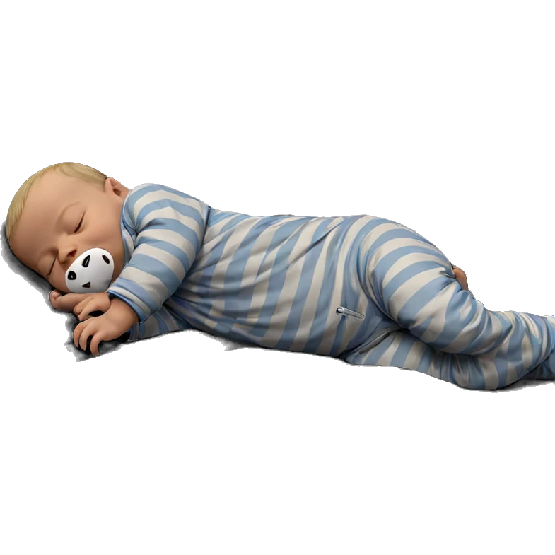 sleeping baby boy in pajamas emoji