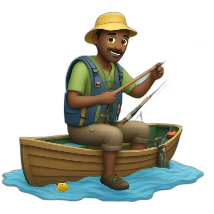 man fishing emoji