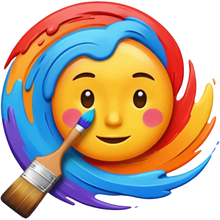 a Painting mid-way in making  emoji