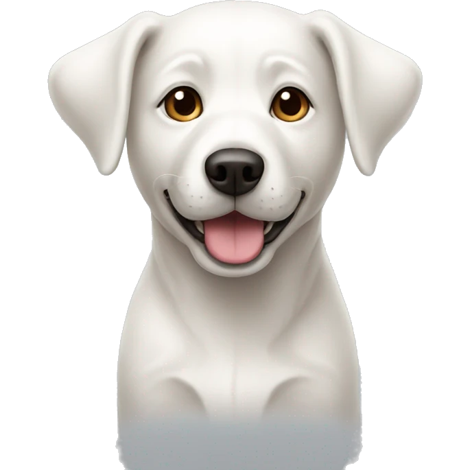 simple white dog emoji