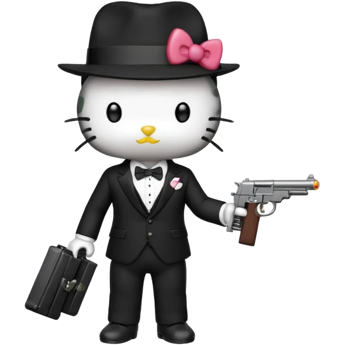 Gangster hello kitty emoji