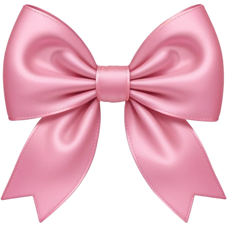 coquette style pink bow, soft, feminine, delicate, romantic, pastel or blush pink, subtle lace or satin texture, emoji size, no text emoji