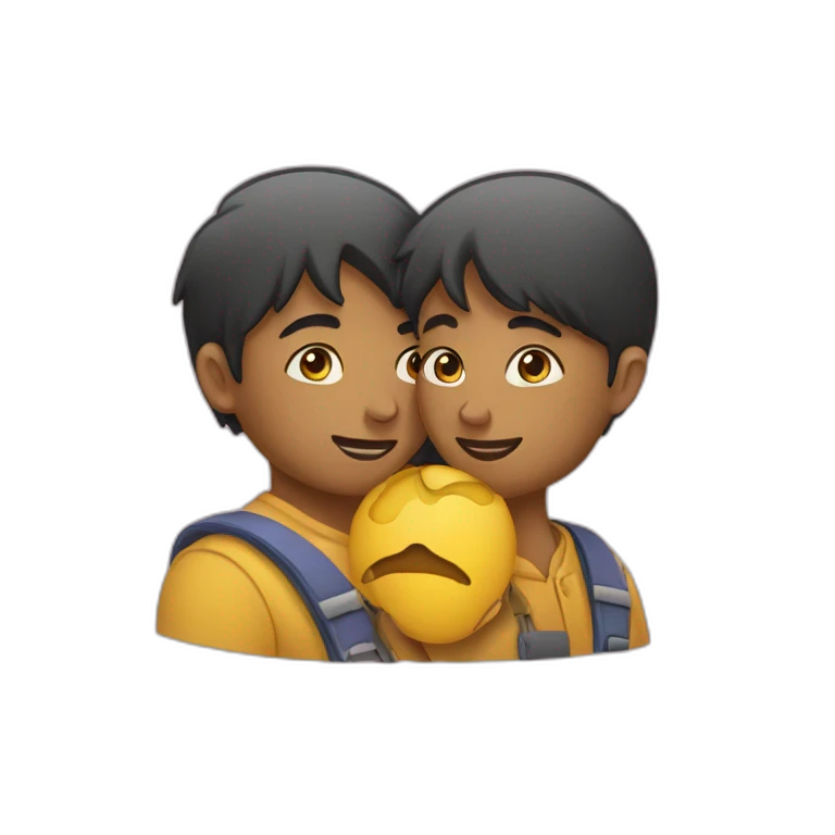 Deux personnes qui s'embrassent emoji