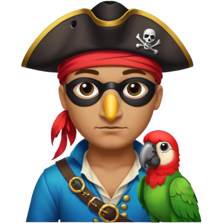 pirate and parrot emoji