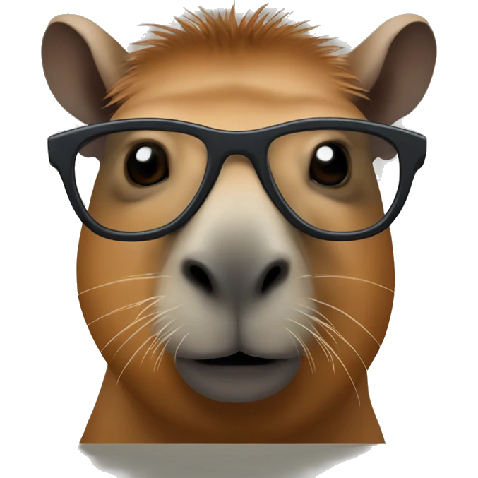 capibara con lentes emoji
