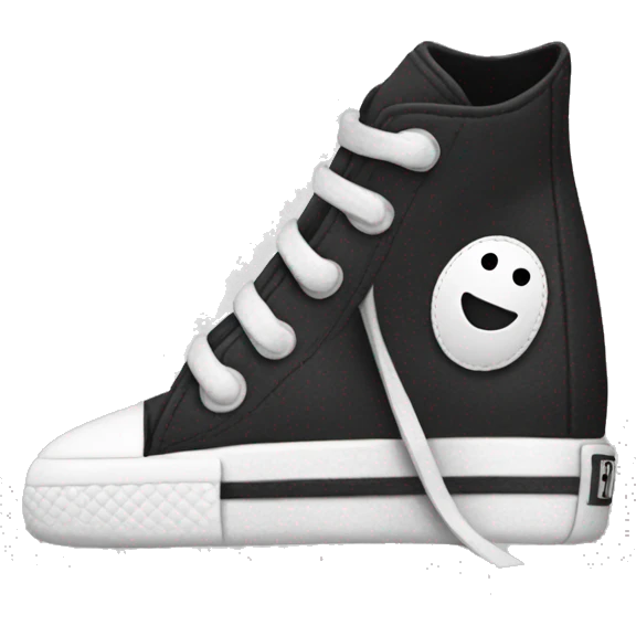 black and white converse  emoji