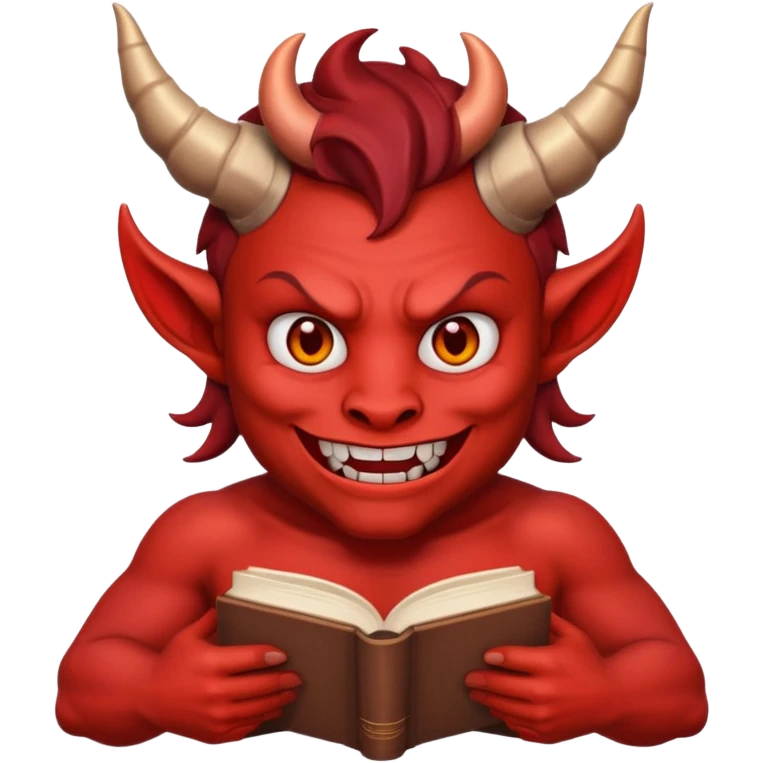 Creame este emoji 👿 con una glook en la mano  emoji