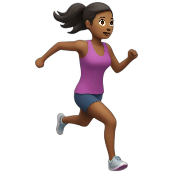 woman running seen from above emoji