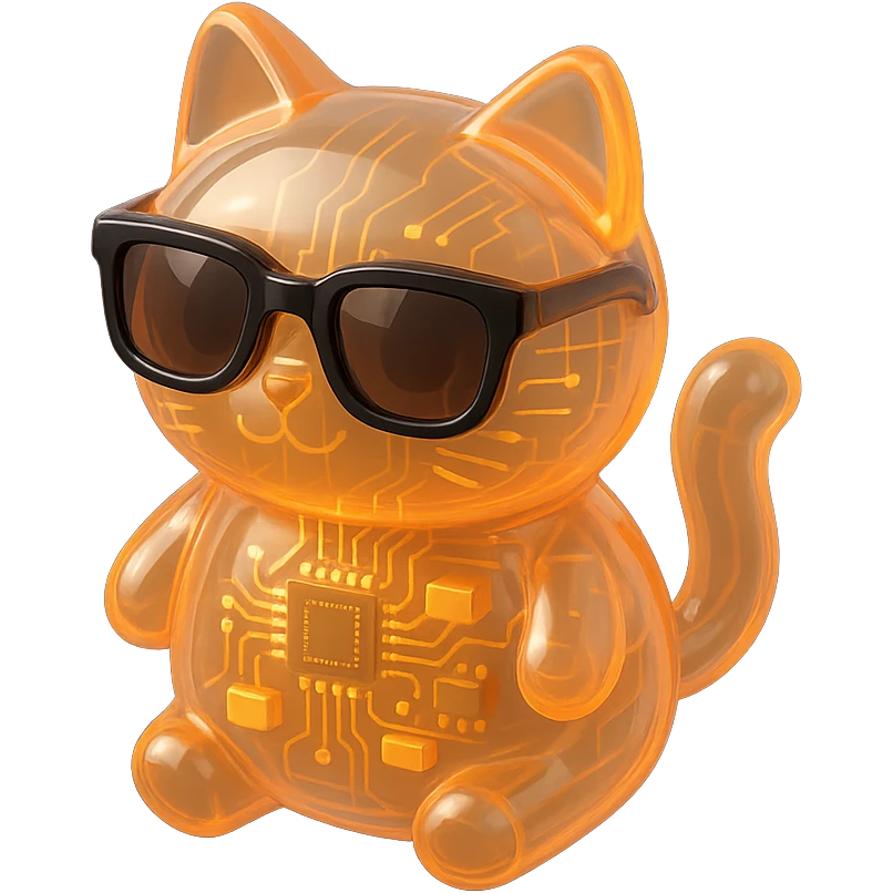 Cat wearing sunglasses emoji