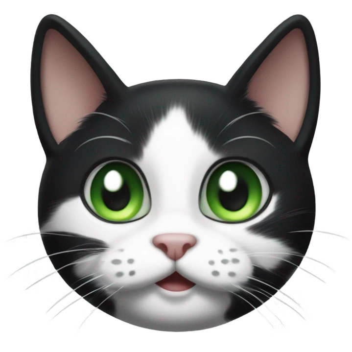 Black and white cat  emoji