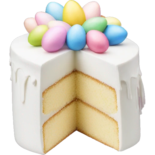 Easter white cake emoji