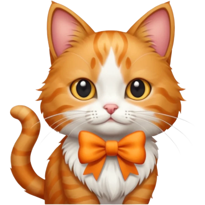 Cat with a bow emoji