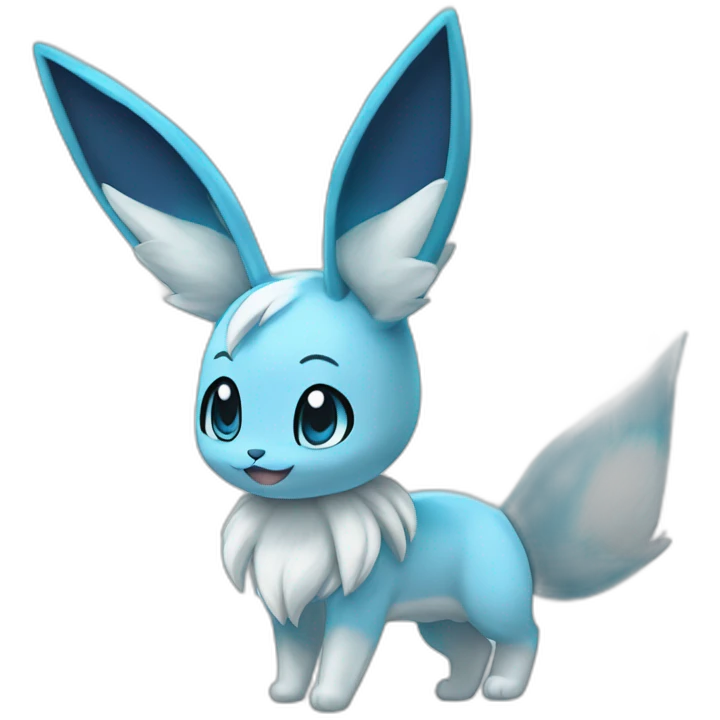 Glaceon Pokemon ears hanging down emoji