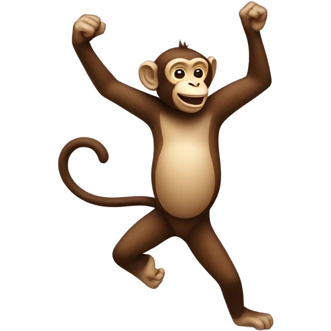 Monkey dancing with a hearth  emoji
