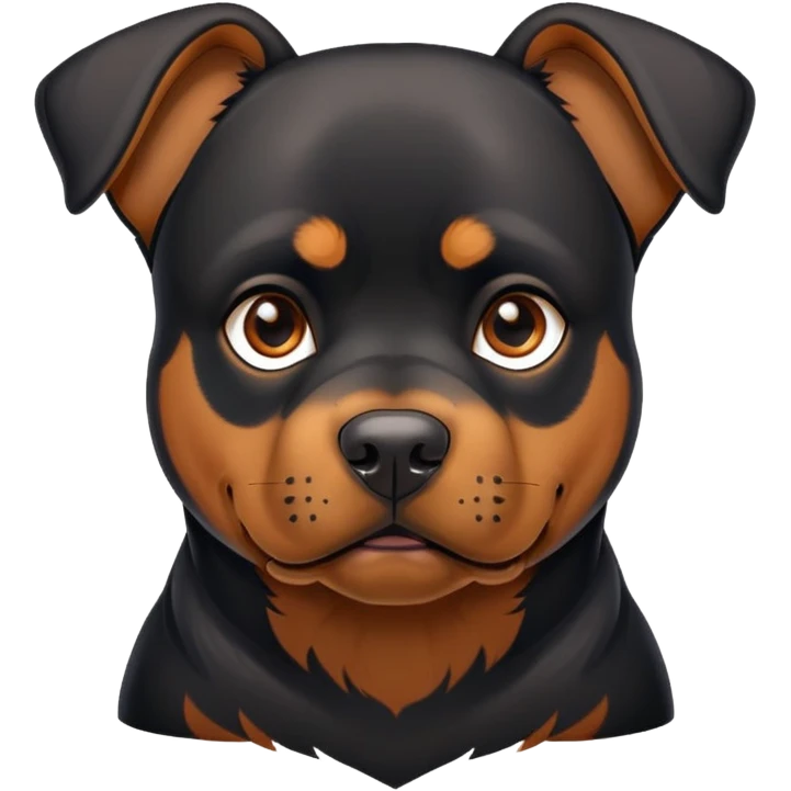 Rottweiler dog with pointy ears  emoji