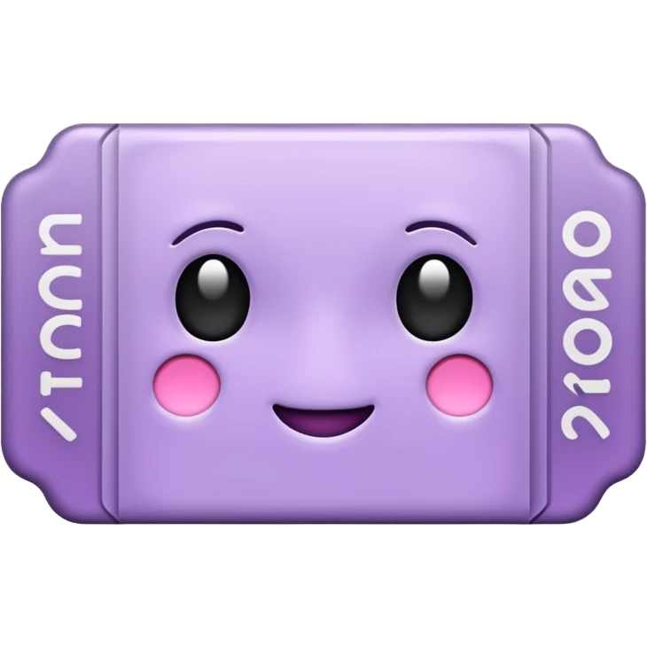 Pale Purple 1 Signed ticket  emoji