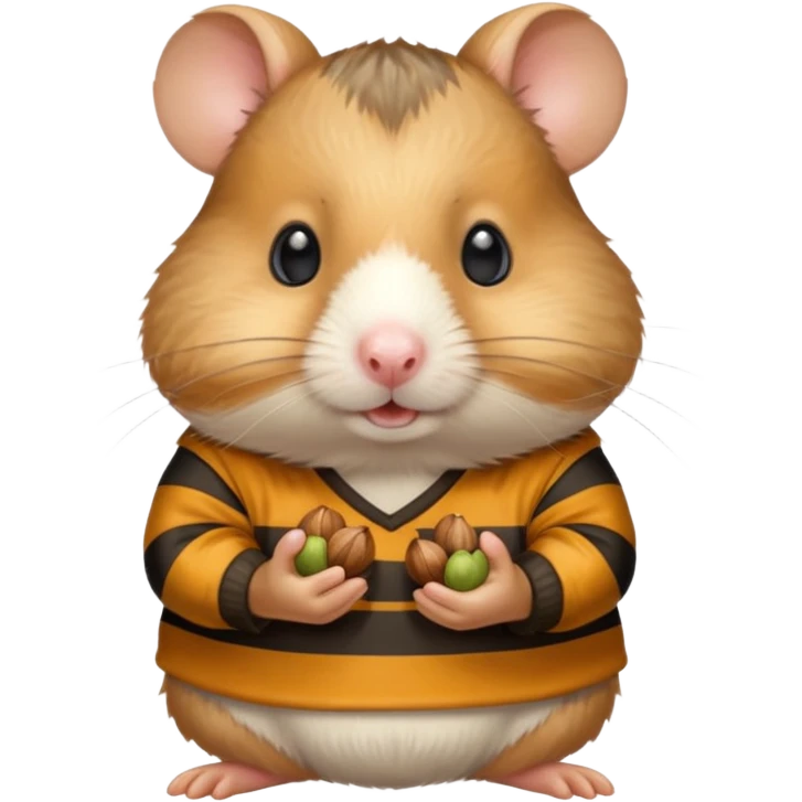 hamster holding nutz with shirt emoji