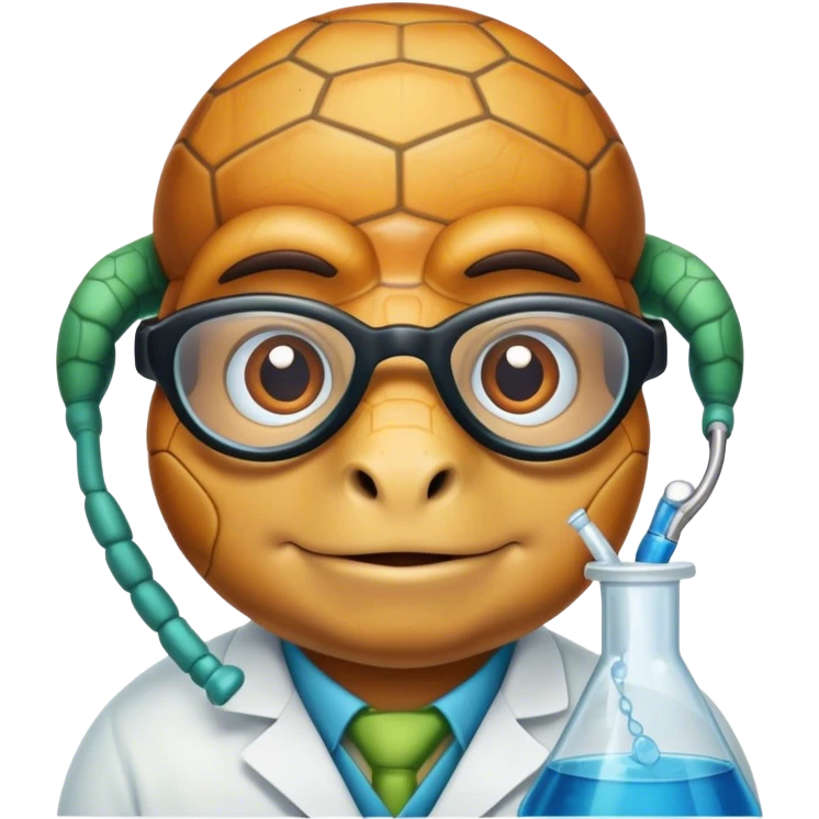 Turtle scientist  emoji