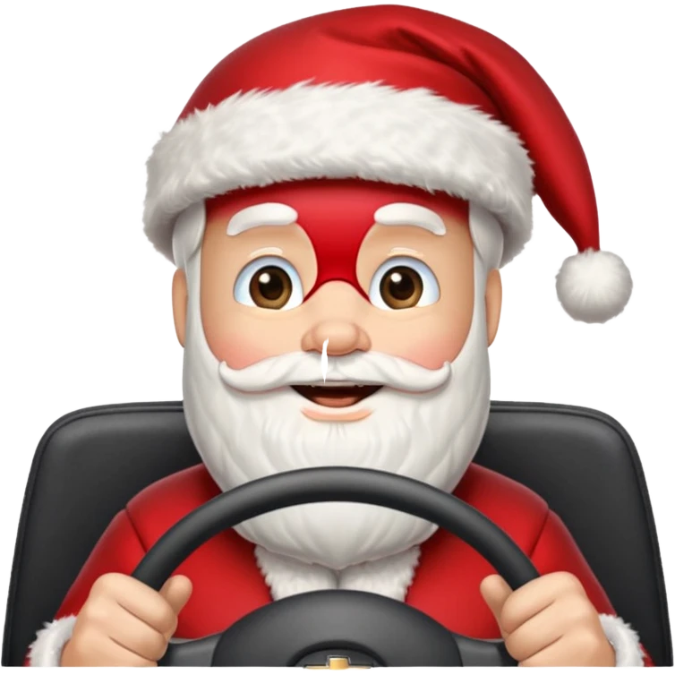 Santa in lifted Chevy  emoji