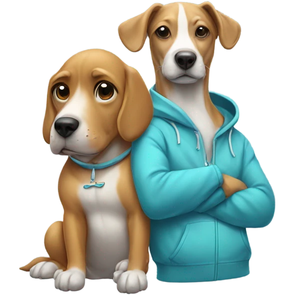 Dog dolphin wearing a hoodie emoji