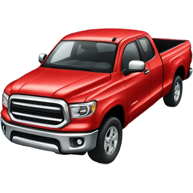 Red pick up truck emoji