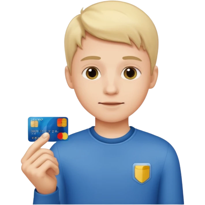 پسر کارت بانکی به دست emoji