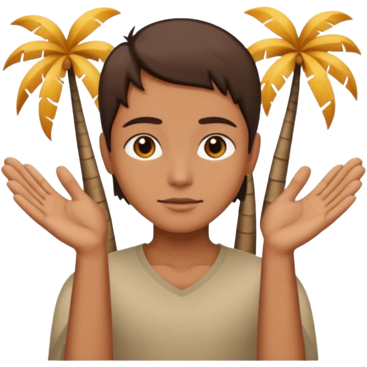 silence in the palms  emoji