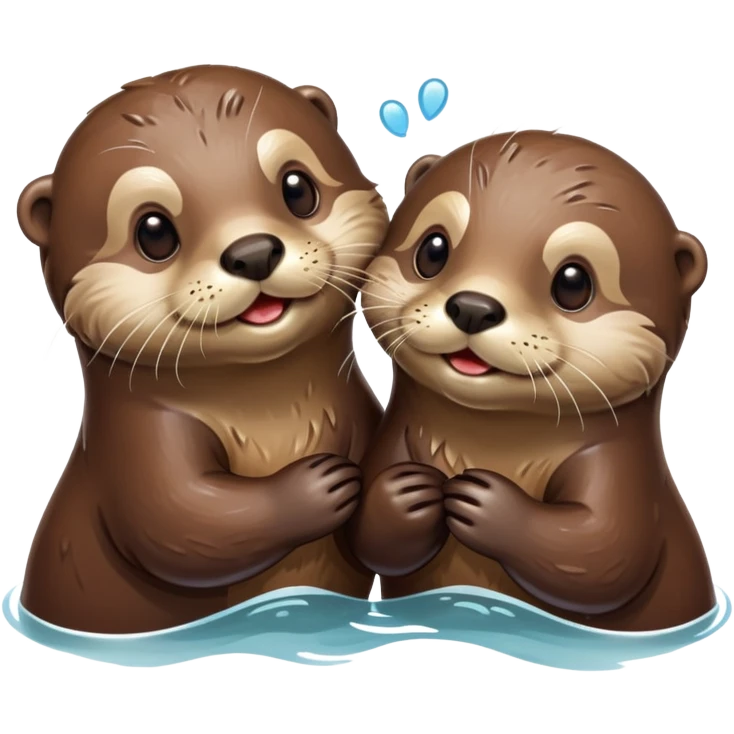 Otter kisses emoji