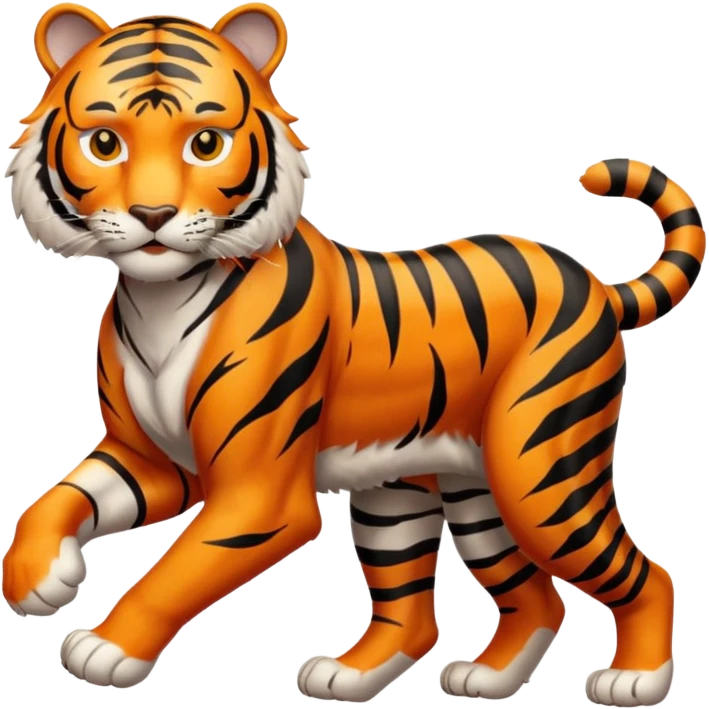 High resolution of a runnig tigar emoji
