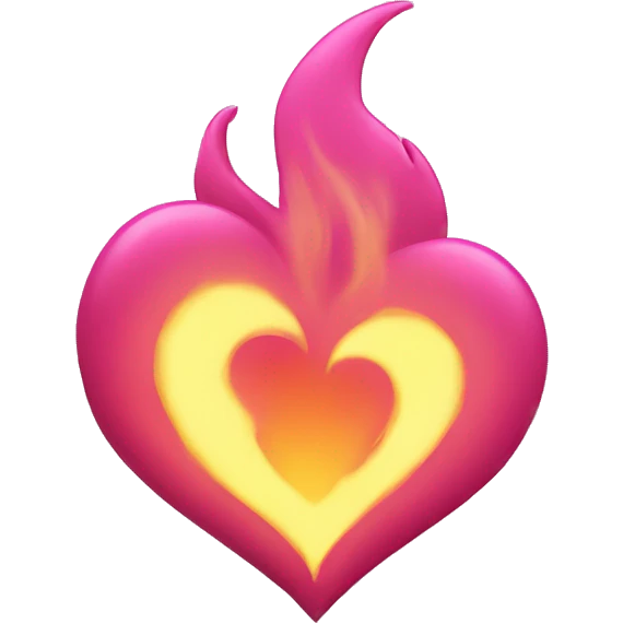 Pink fire heart  emoji