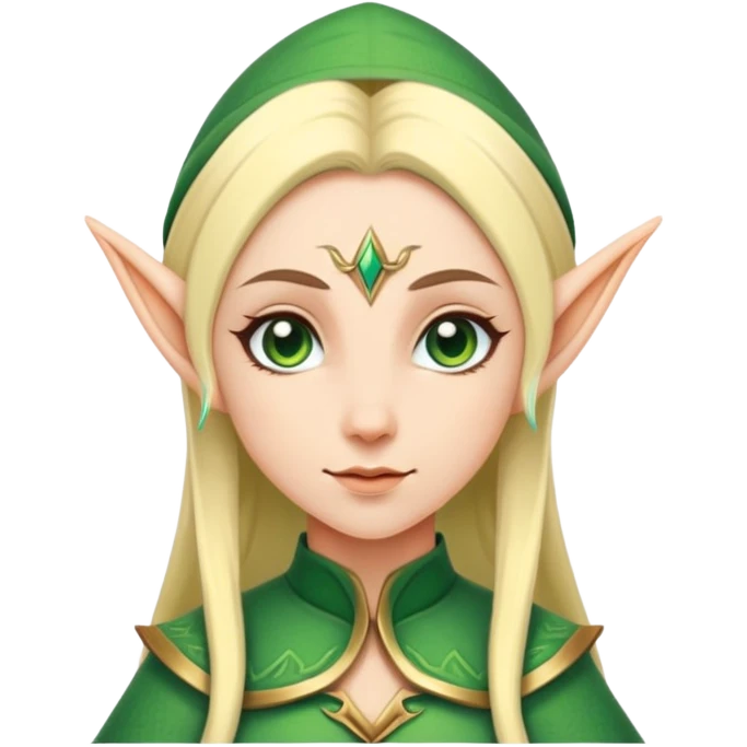 female elf with pointed ears emoji