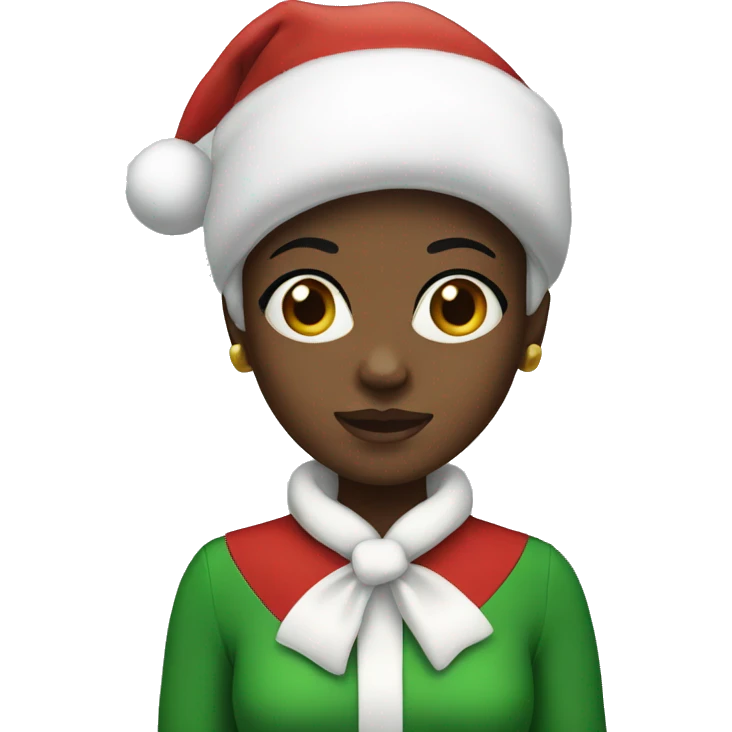 Black girl Christmas emoji