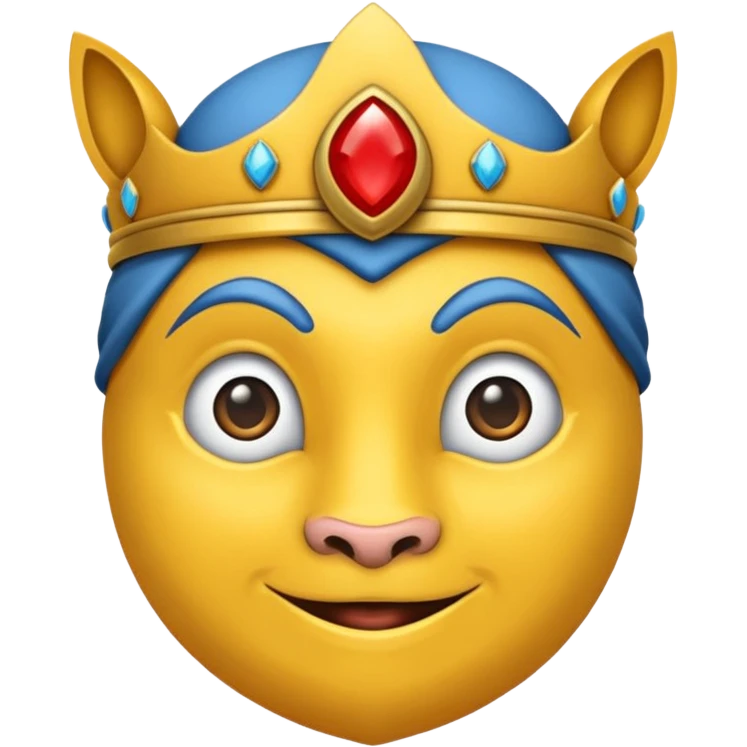 Egy rénszarvas kék masnival a nyakában emoji