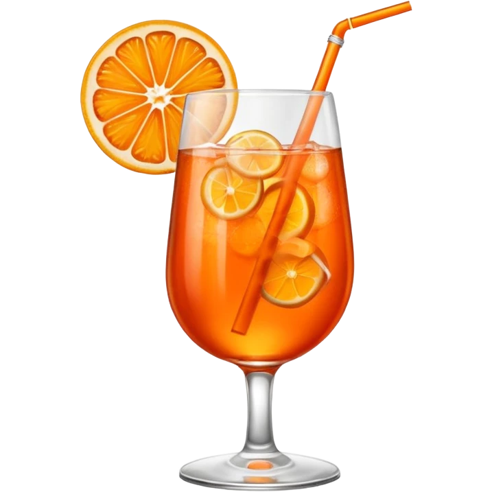 Aperol spritz with orange garnish emoji