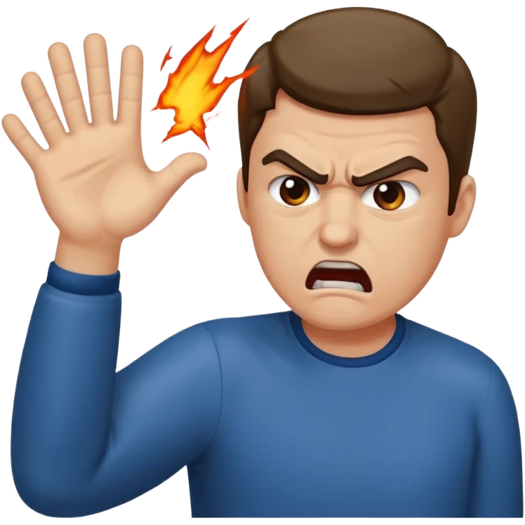 Person slapping a man emoji