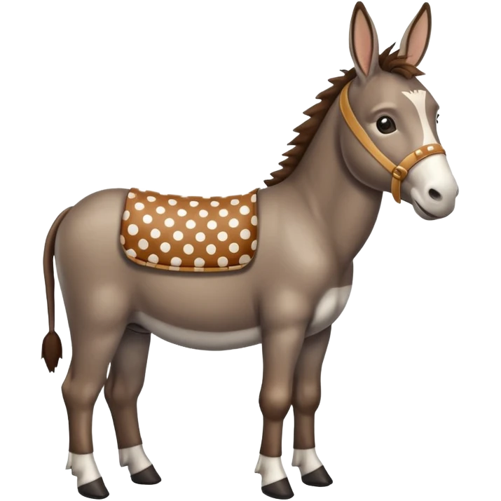 polka dots donkey full body emoji
