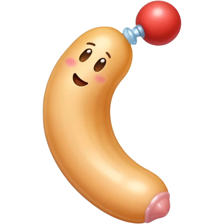 a penis with balls and cum emoji