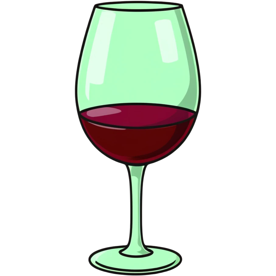 wine glass with red wine emoji