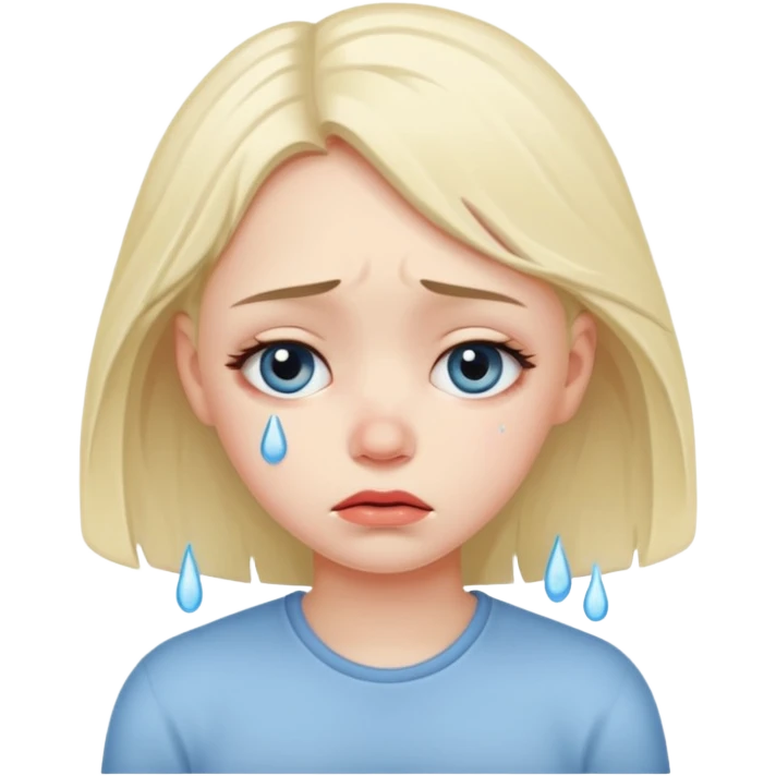 Cute sad girl emoji