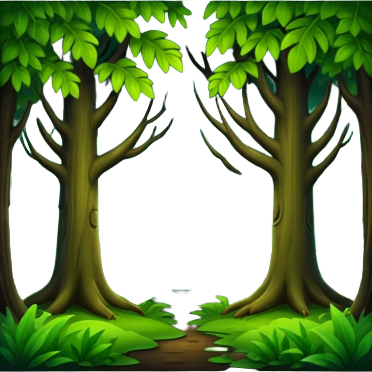 dark deep forest no background emoji