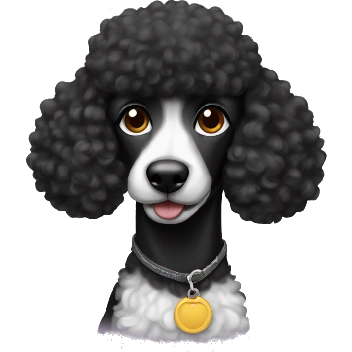 Black and ran poodle emoji