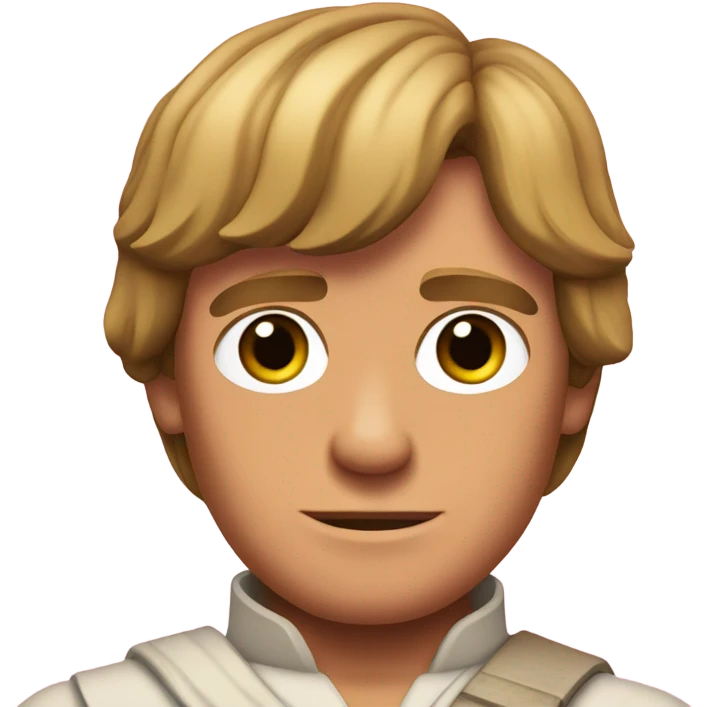 luke skywalker must be all pink, upper body emoji