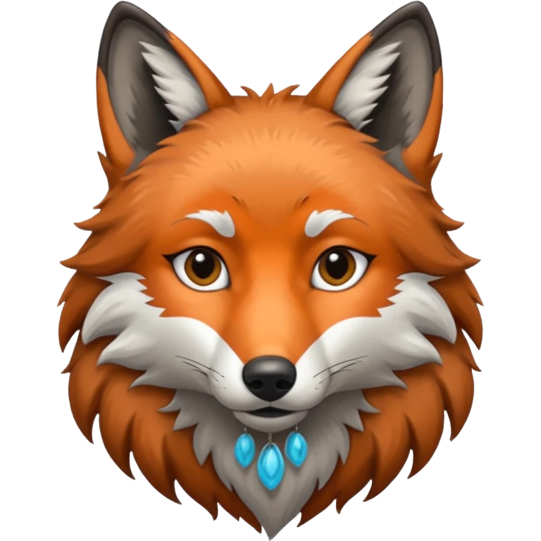 Half fox half wolf 🐺🦊 emoji