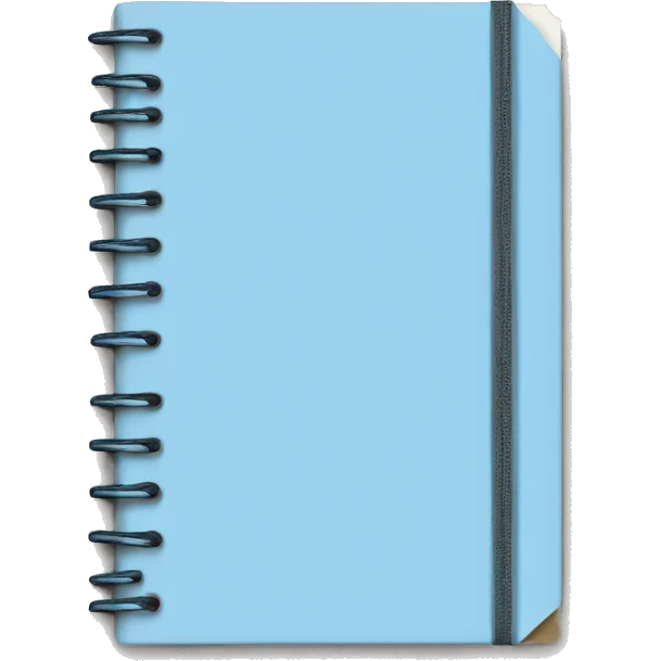 pale blue notebook emoji