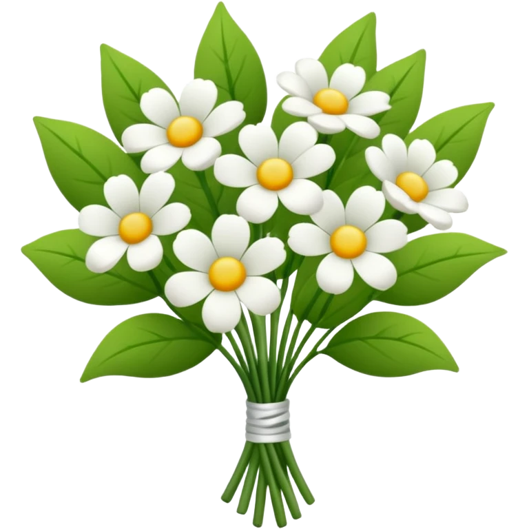 Bouquet of white flowers  emoji