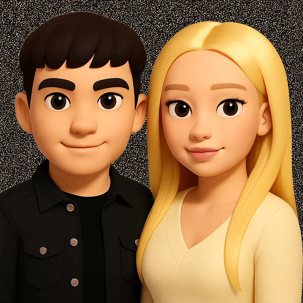 Slightly increase the volume of the upper body of the girl and slightly rotate her to face forward. Maintain the style of the original image. emoji